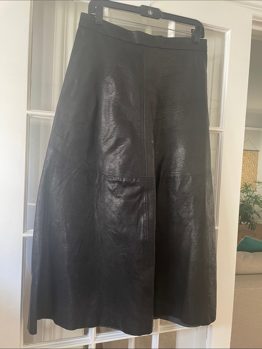 Rachel Comey Black Women's leather midi skirt
